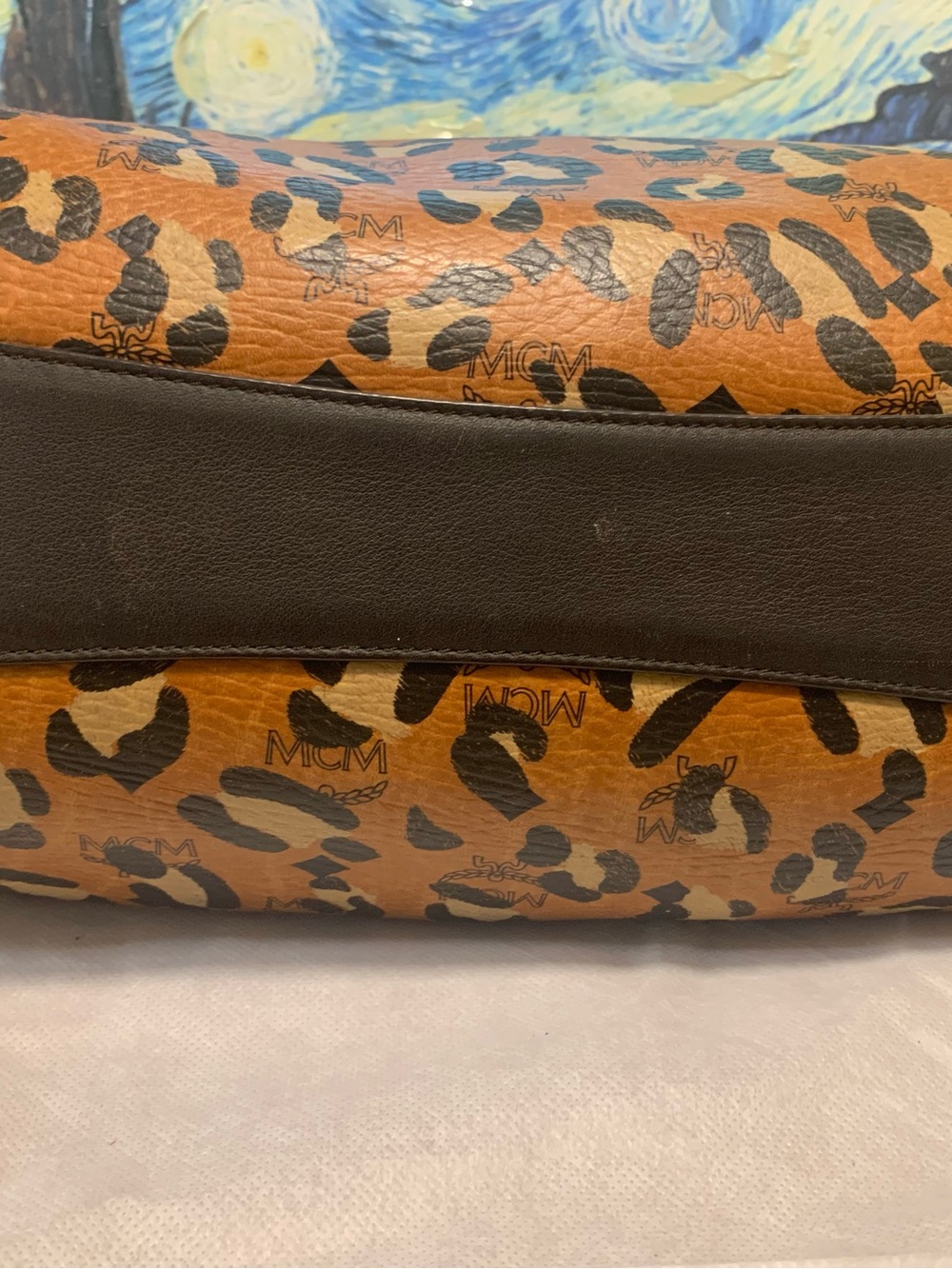 MCM Brown Cognac Leopard  Tote limited Edition EUC - Picture 3 of 16